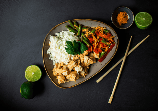 Rotes Curry mit Hähnchenbrust